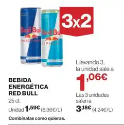 Hipercor RED BULL Bebida energética oferta