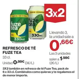 Hipercor FUZE TEA Refresco de té oferta