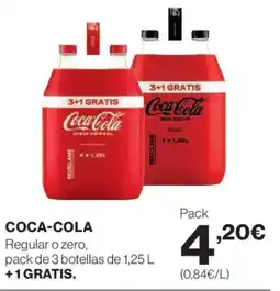 Hipercor COCA-COLA Regular o zero oferta