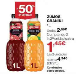 Hipercor GRANINI Zumos oferta