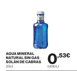 Hipercor Agua mineral natural sin gas solán de cabras oferta
