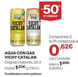 Hipercor VICHY CATALAN Agua con gas oferta