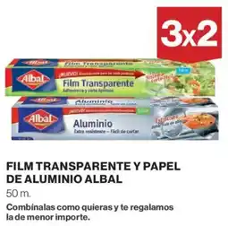 Hipercor ALBAL Film transparente y papel de aluminio oferta