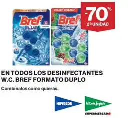 Hipercor En todos los desinfectantes w.c. bref formato duplo oferta