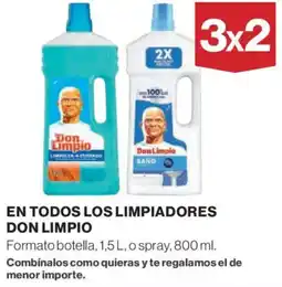 Hipercor DON LIMPIO En todos los limpiadores oferta