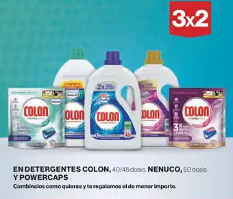 Hipercor En detergentes colon nenuco,y powercaps oferta