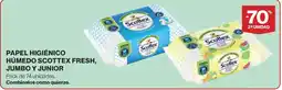 Hipercor SCOTTEX Papel higiénico húmedo fresh jumbo y junior oferta