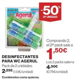 Hipercor AGERUL Desinfectantes para wc oferta