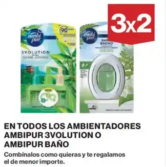 Hipercor AMBIPUR BAÑO En todos los ambientadores ambipur 3volution oferta