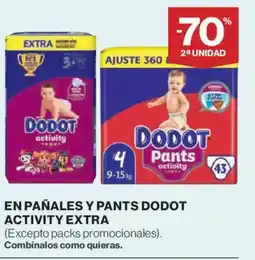 Hipercor En pañales y pants activity extra oferta