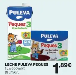 Hipercor PULEVA Leche peques oferta