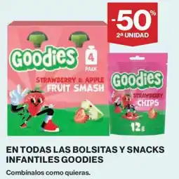 Hipercor GOODIES En todas las bolsitas y snacks infantiles oferta