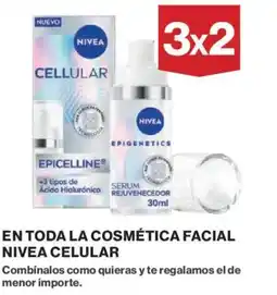 Hipercor NIVEA Celular en toda la cosmética facial oferta