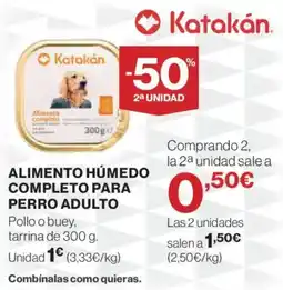 Hipercor KATAKAN Alimento húmedo completo para perro adulto oferta