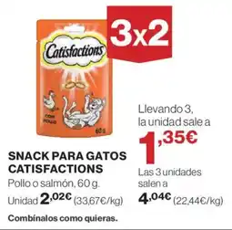 Hipercor CATISFACTIONS Snack para gatos oferta