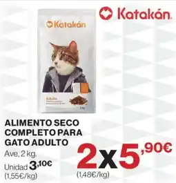 Hipercor KATAKAN Alimento seco completo para gato adulto oferta