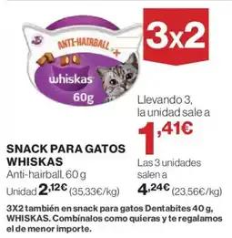 Hipercor WHISKAS Snack para gatos oferta
