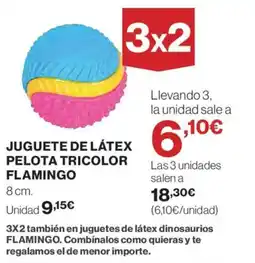 Hipercor FLAMINGO Juguete de látex pelota tricolor oferta