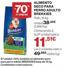 Hipercor BREKKIES Alimento seco para perro adulto oferta