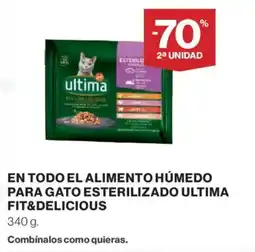 Hipercor ULTIMA En todo el alimento húmedo para gato esterilizado fit&delicious oferta