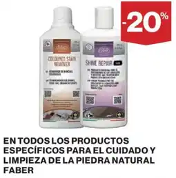 Hipercor En todos los productos específicos para el cuidado y limpieza de la piedra natural faber oferta