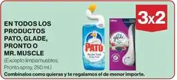 Hipercor En todos los productos pato, glade, pronto o mr. muscle oferta