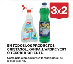 Hipercor En todos los productos cristasol, xanpa, l'arbre vert o tesori d'oriente oferta