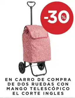 Hipercor En carro de compra de dos ruedas con mango telescópico el corte ingles oferta