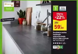 Leroy Merlin Antracita - encimera cocina laminada oferta