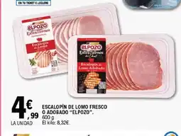 E.Leclerc ELPOZO Escalopín de lomo fresco o adobado oferta
