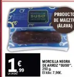 E.Leclerc SUSO Morcilla negra de arroz oferta