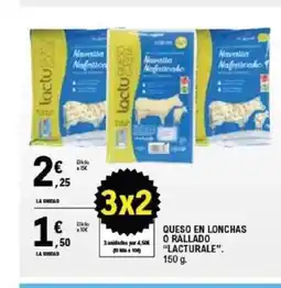 E.Leclerc LACTURALE Queso en lonchas o rallado oferta
