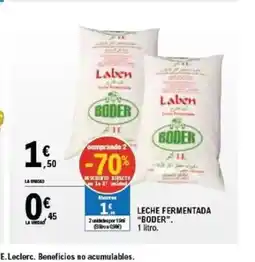 E.Leclerc BODER Leche fermentada oferta