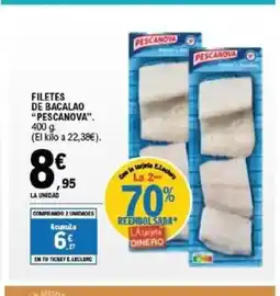 E.Leclerc PESCANOVA Filetes de bacalao oferta