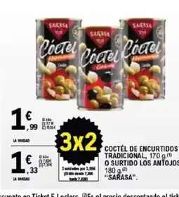 E.Leclerc SARASA Coctel de encurtidos o surtido los antojos oferta