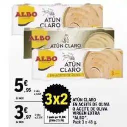 E.Leclerc ALBO Atun claro en aceite de oliva o aceite de oliva virgen extra oferta