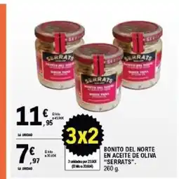 E.Leclerc SERRATS Bonito del norte en aceite de oliva oferta