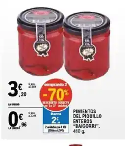 E.Leclerc BAIGORRI Pimientos del piquillo enteros oferta