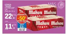 E.Leclerc MAHOU 5 ESTRELLAS Cerveza oferta