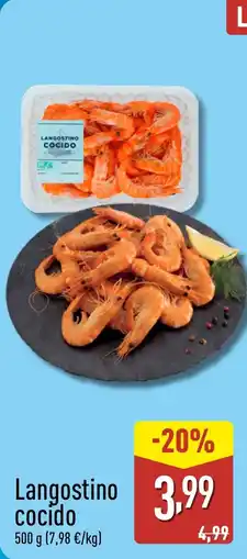 ALDI Langostino cocido oferta