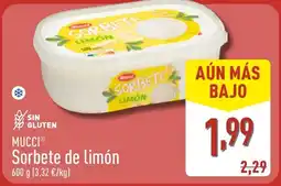 ALDI MUCCI Sorbete de limón oferta