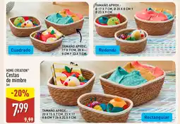 ALDI HOME CREATION Cestas de mimbre oferta