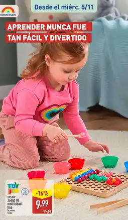 ALDI TOYLINO Juego de motricidad fina oferta