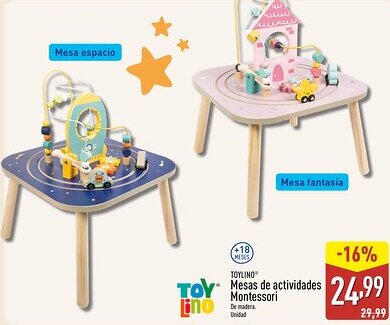 ALDI TOYLINO Mesas de actividades Montessori oferta