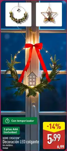 ALDI HOME CREATION Decoración LED colgante oferta