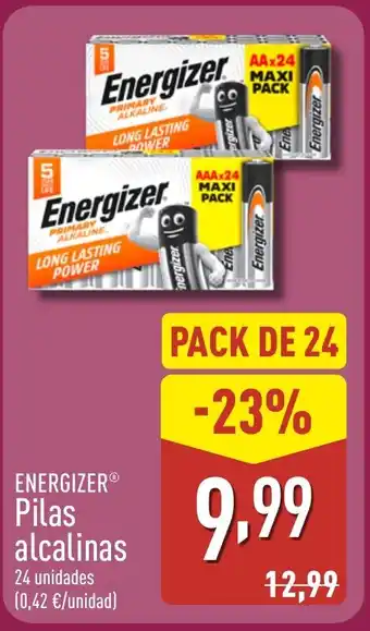 ALDI ENERGIZER Pilas alcalinas oferta