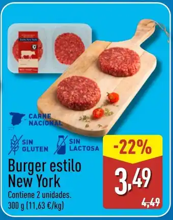 ALDI Burger estilo New York oferta