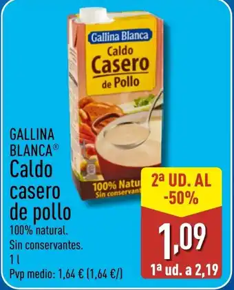 ALDI GALLINA BLANCA Caldo casero de pollo oferta