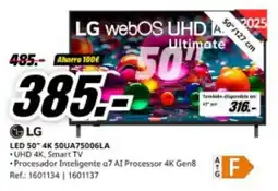 MediaMarkt LG LED 50″ 4K 50UA75006LA oferta