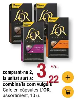 BonpreuEsclat L'OR Cafè en càpsules assortiment oferta
